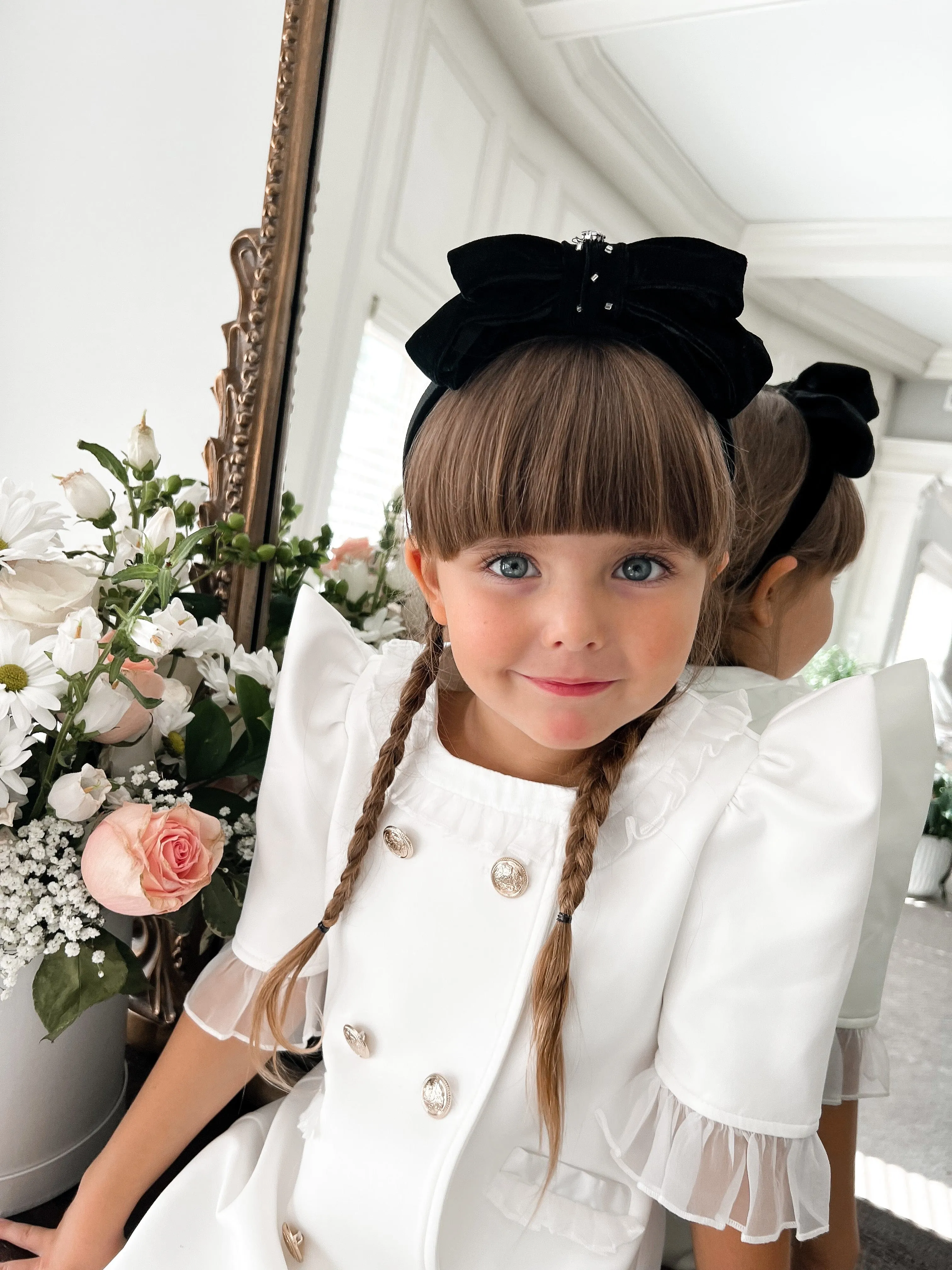 Audrey Black Velvet Headband