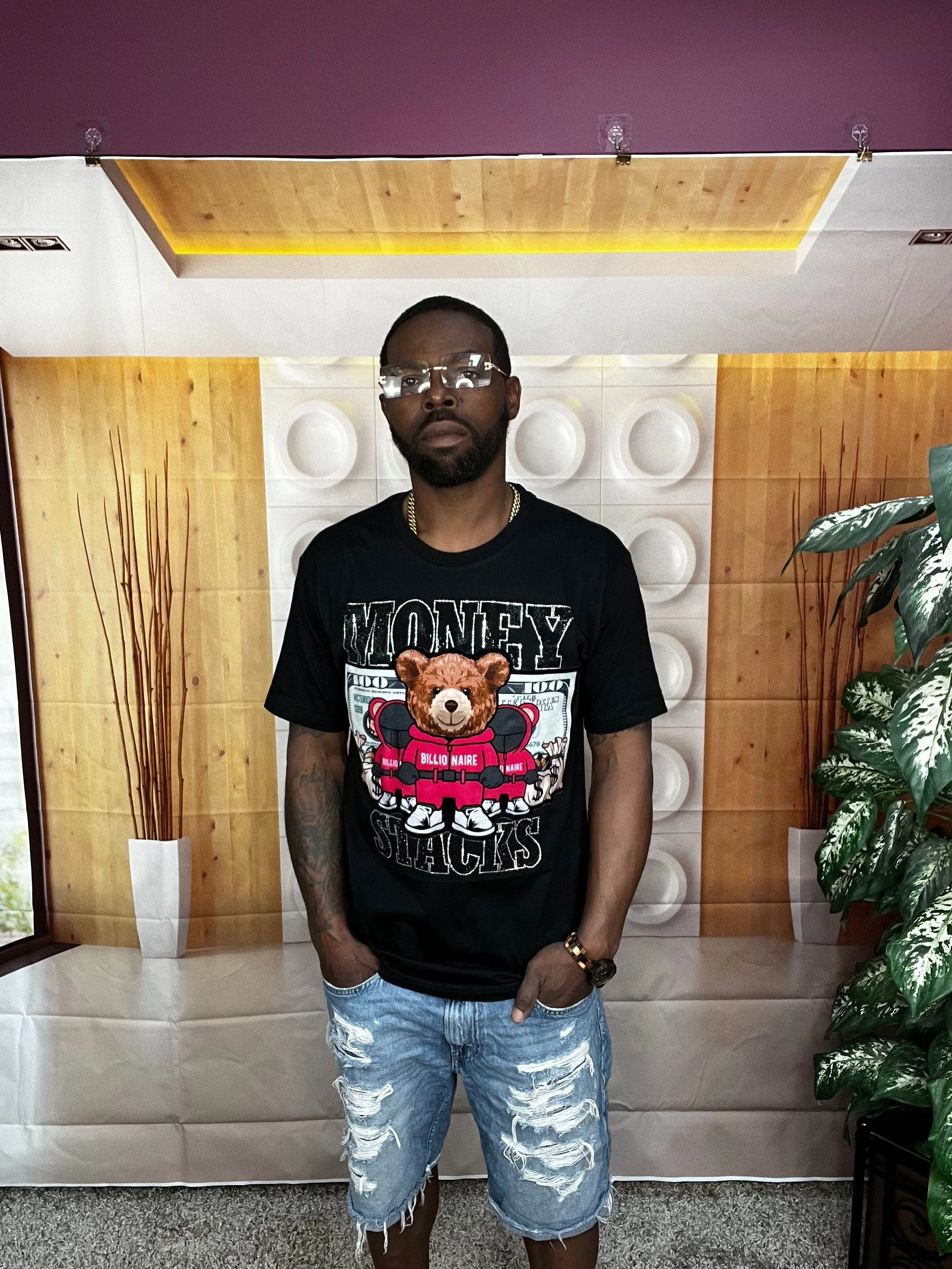 Bear Money Stacks Graphic Tee