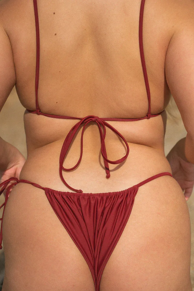 bikini top - tri - bordeaux