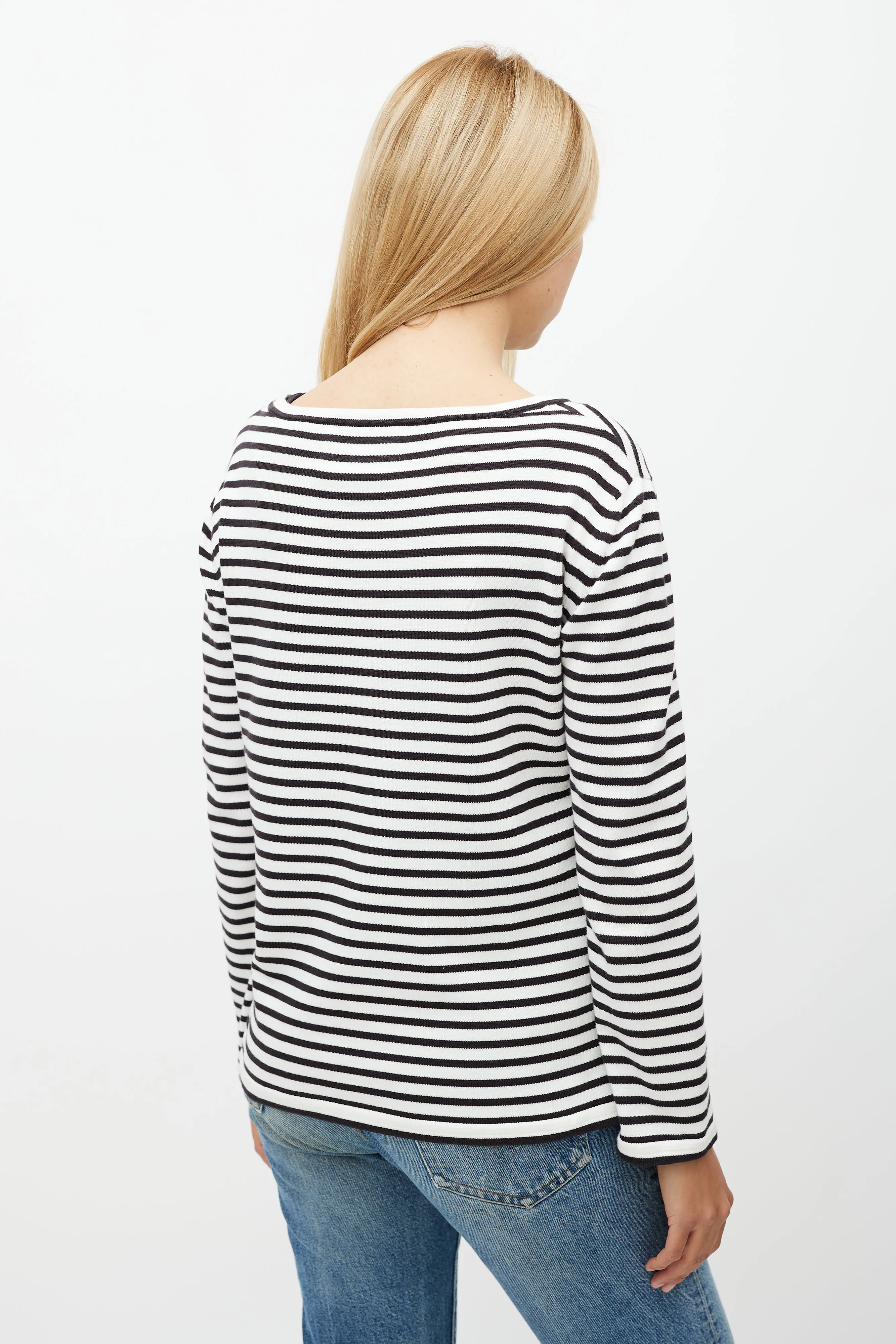 Black & White Stripe Knit Top