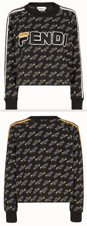 Black Cotton Sweatshirt
