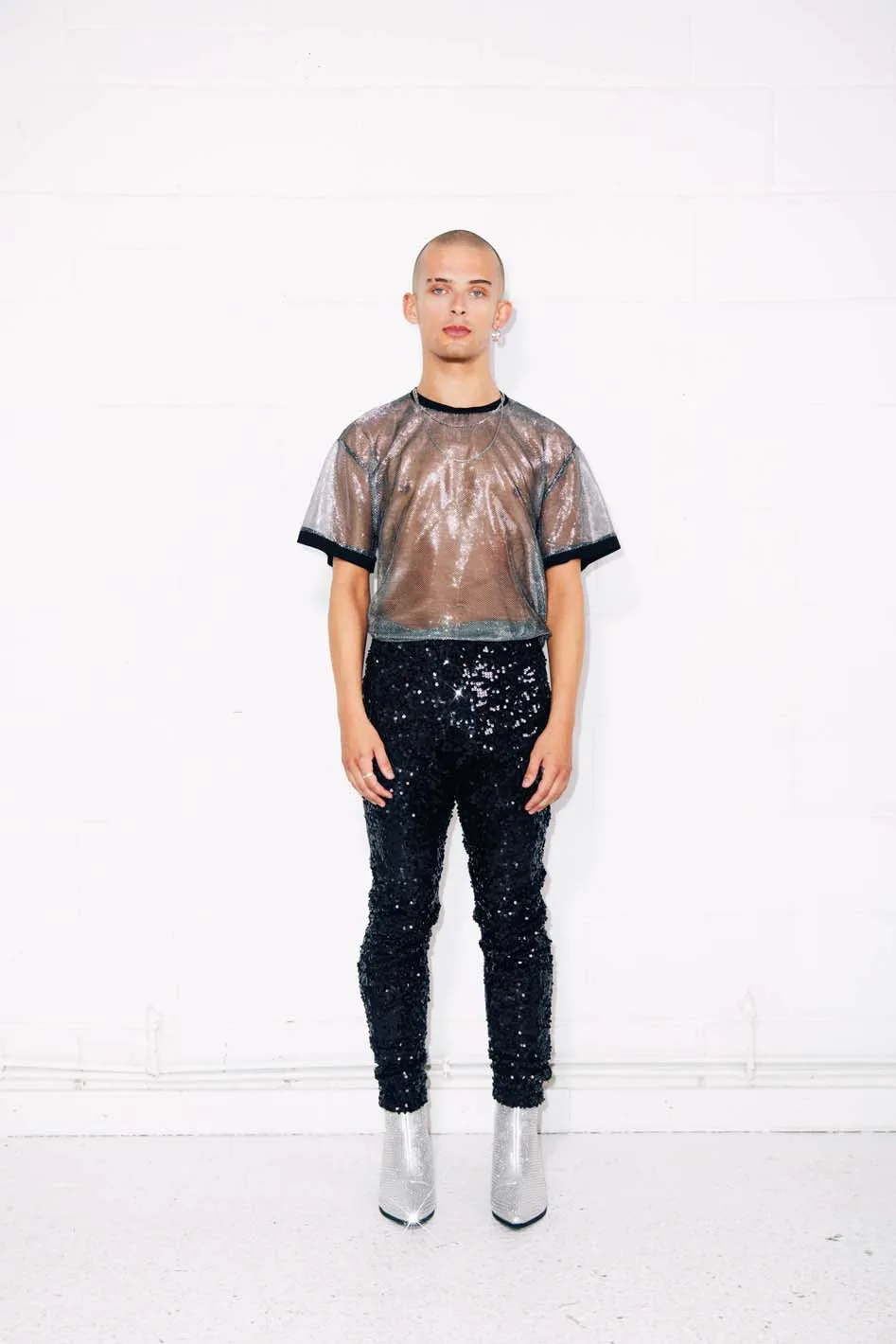 BLACK SEQUIN PARTY PANTS