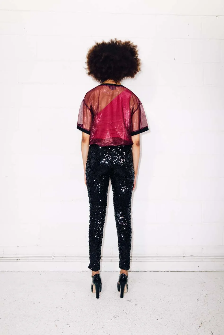 BLACK SEQUIN PARTY PANTS