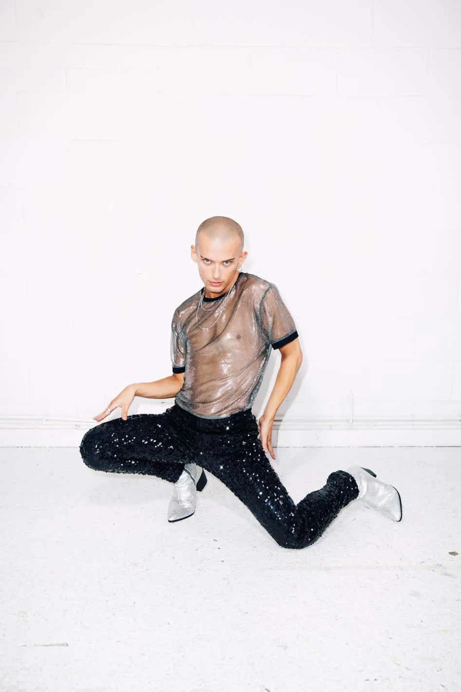 BLACK SEQUIN PARTY PANTS