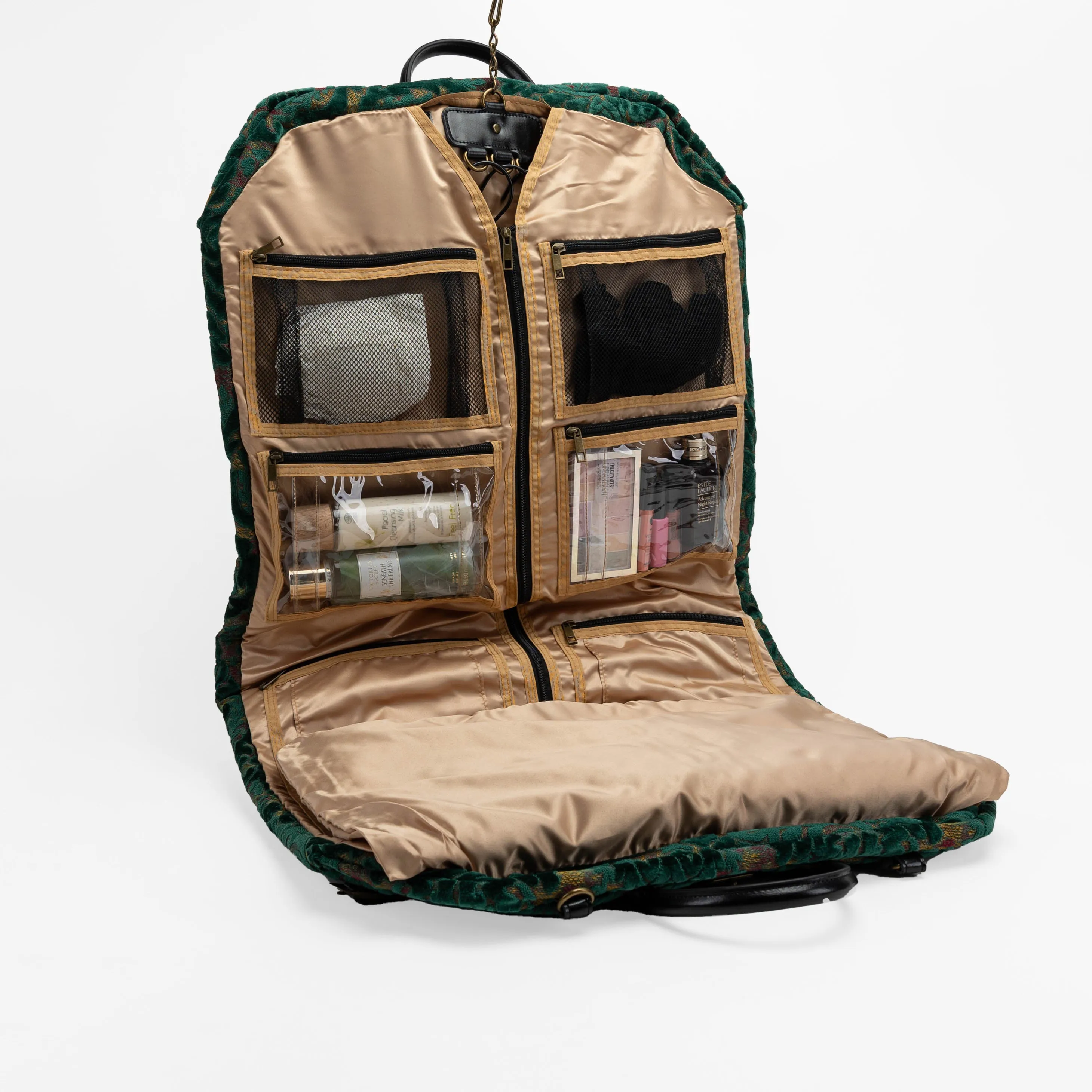 Burnout Velvet Jade Green Carpet Garment Bag