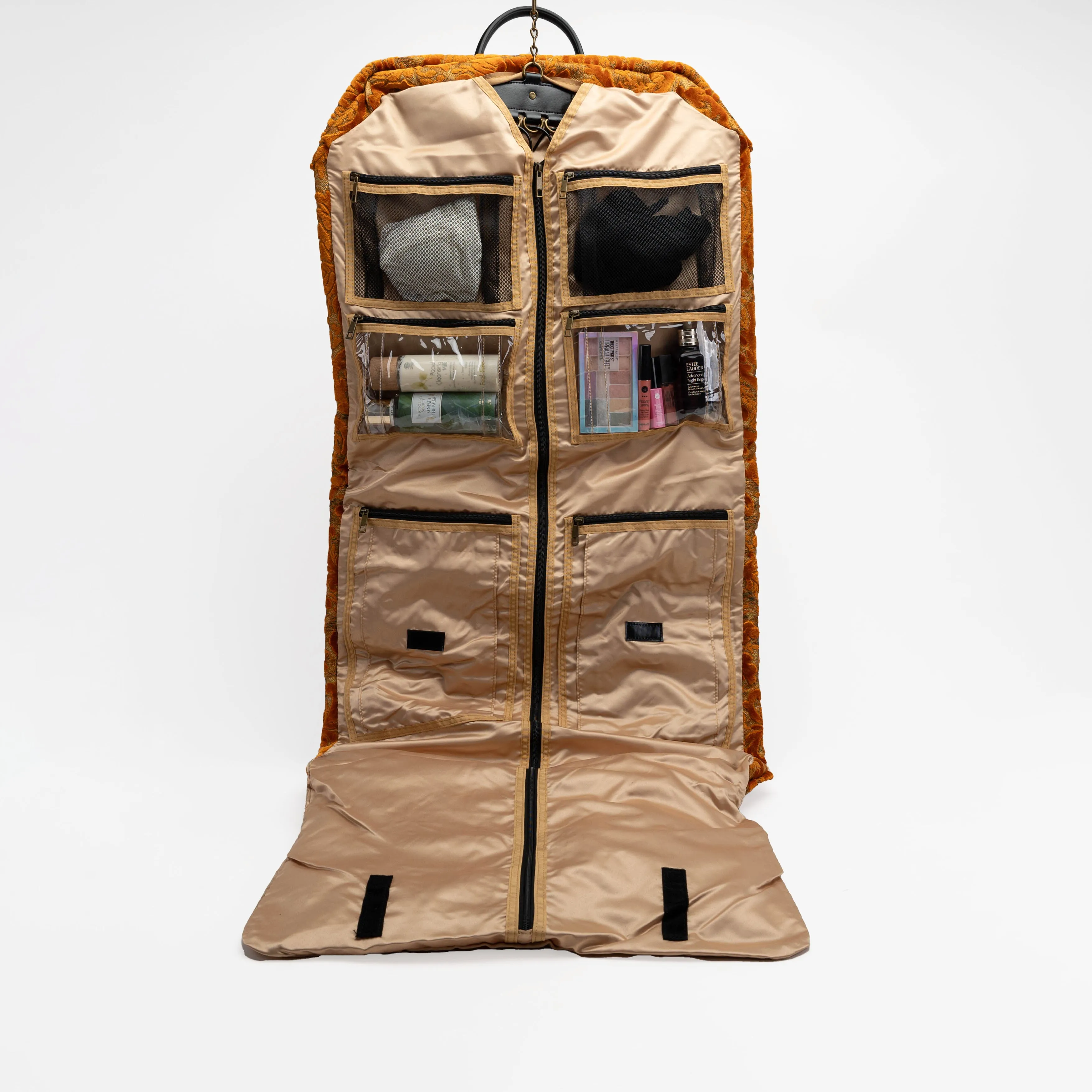 Burnout Velvet Orange Carpet Garment Bag