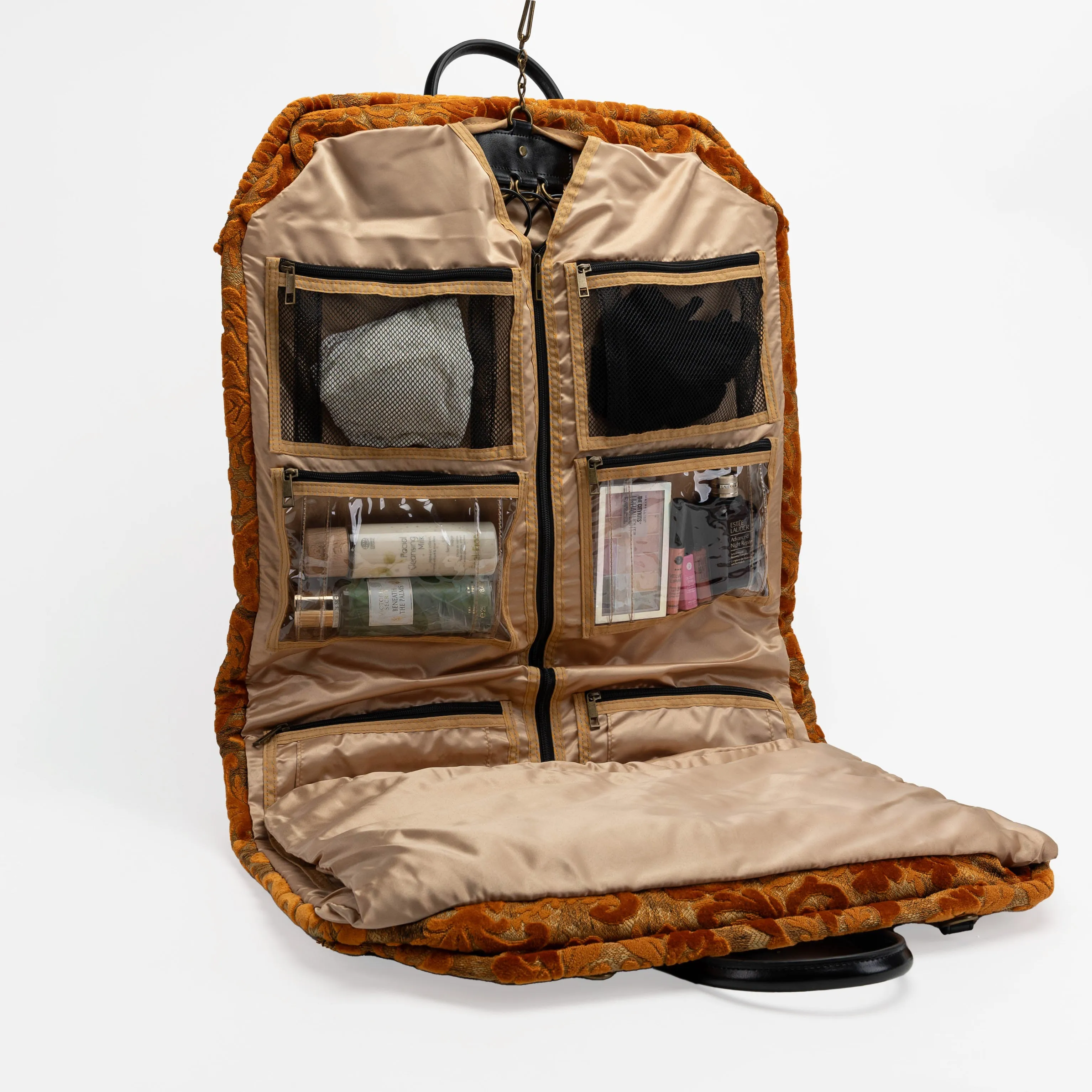 Burnout Velvet Orange Carpet Garment Bag