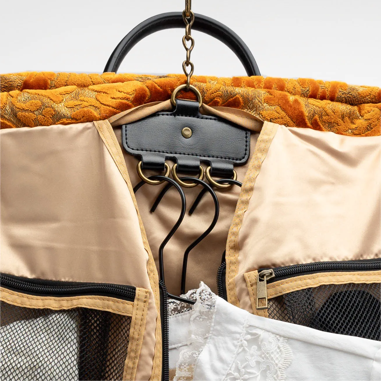 Burnout Velvet Orange Carpet Garment Bag