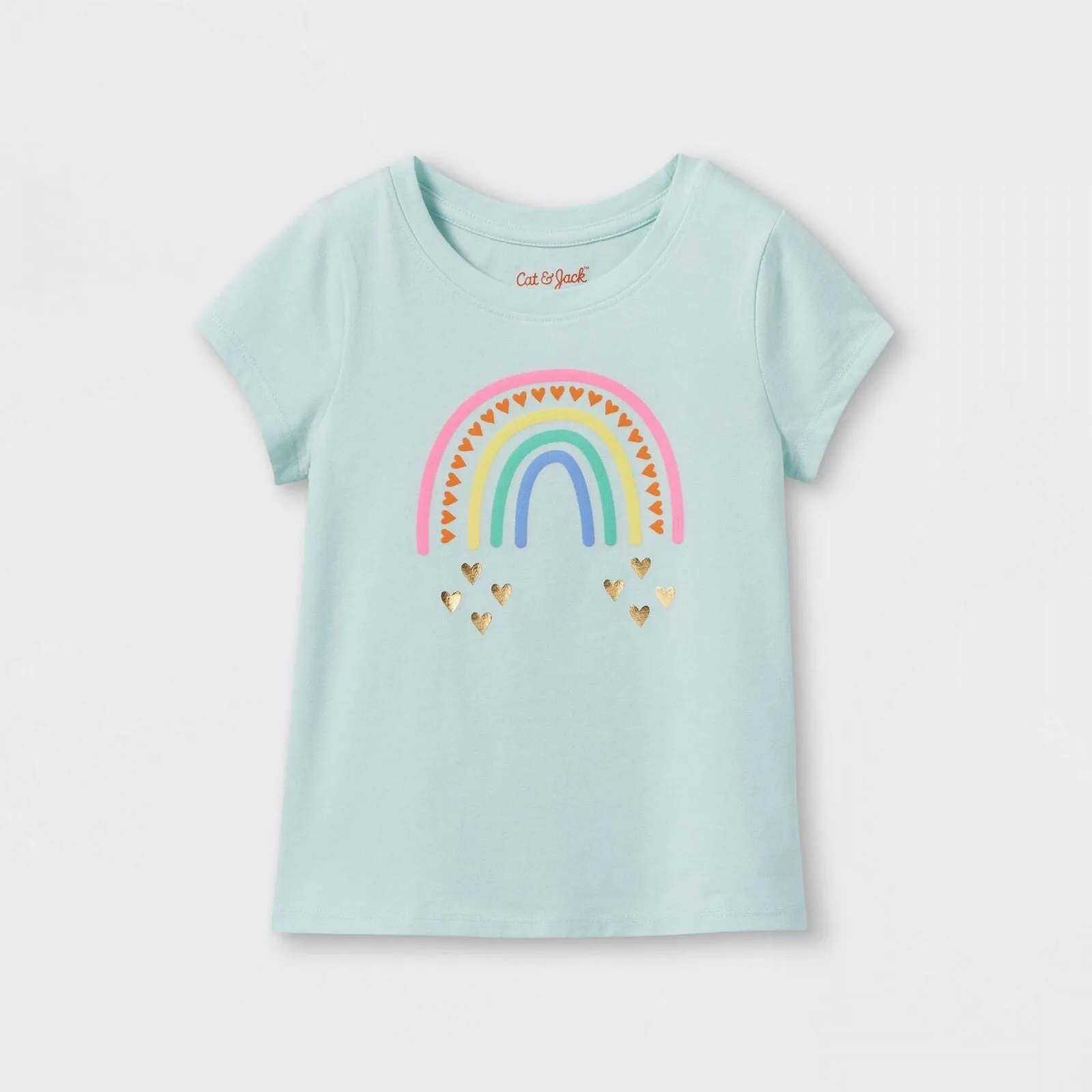 Cat & Jack Toddler Girls' Sparkle Rainbow Graphic T-Shirt