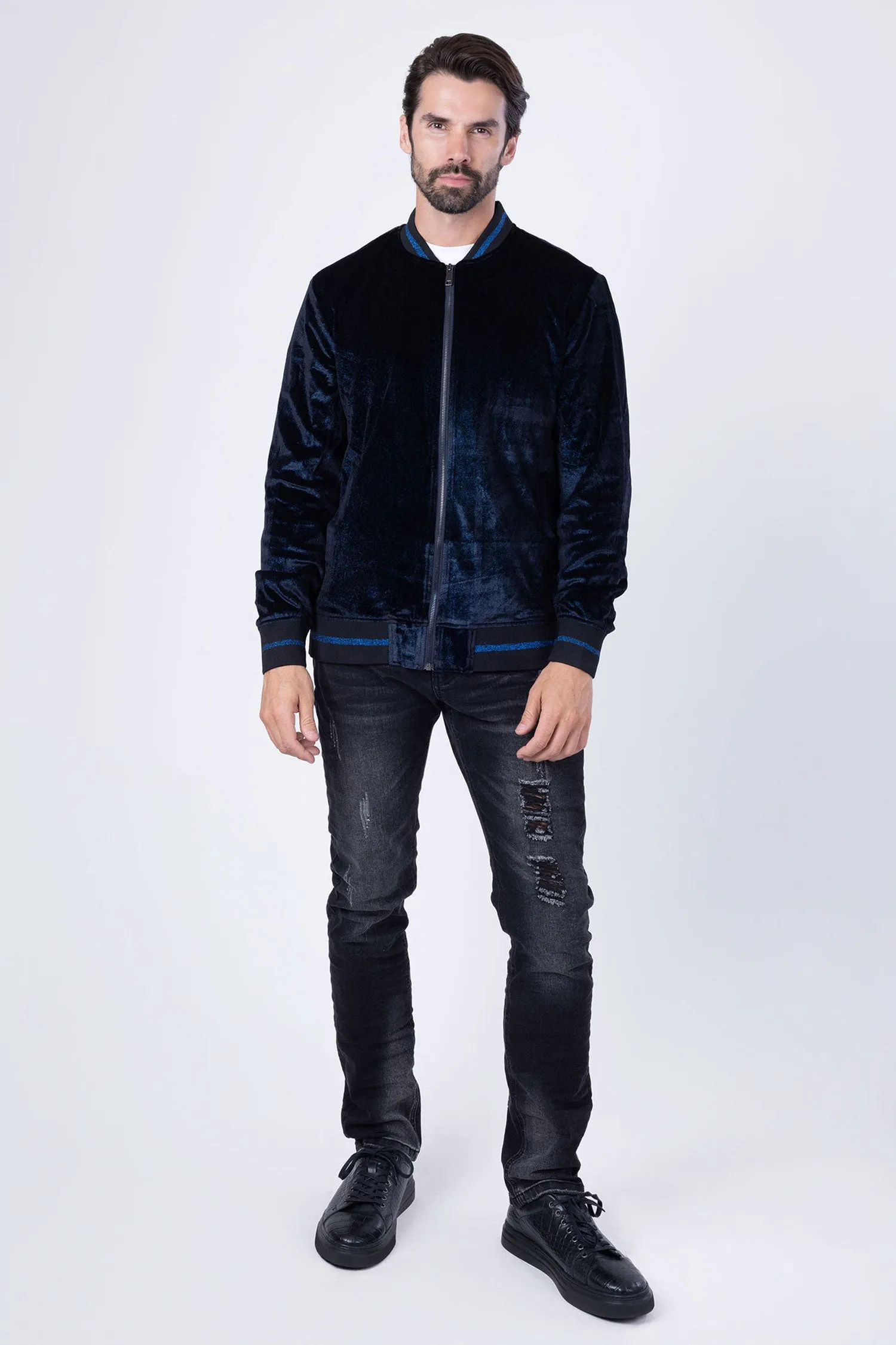 Drip Velour Bomber Jacket