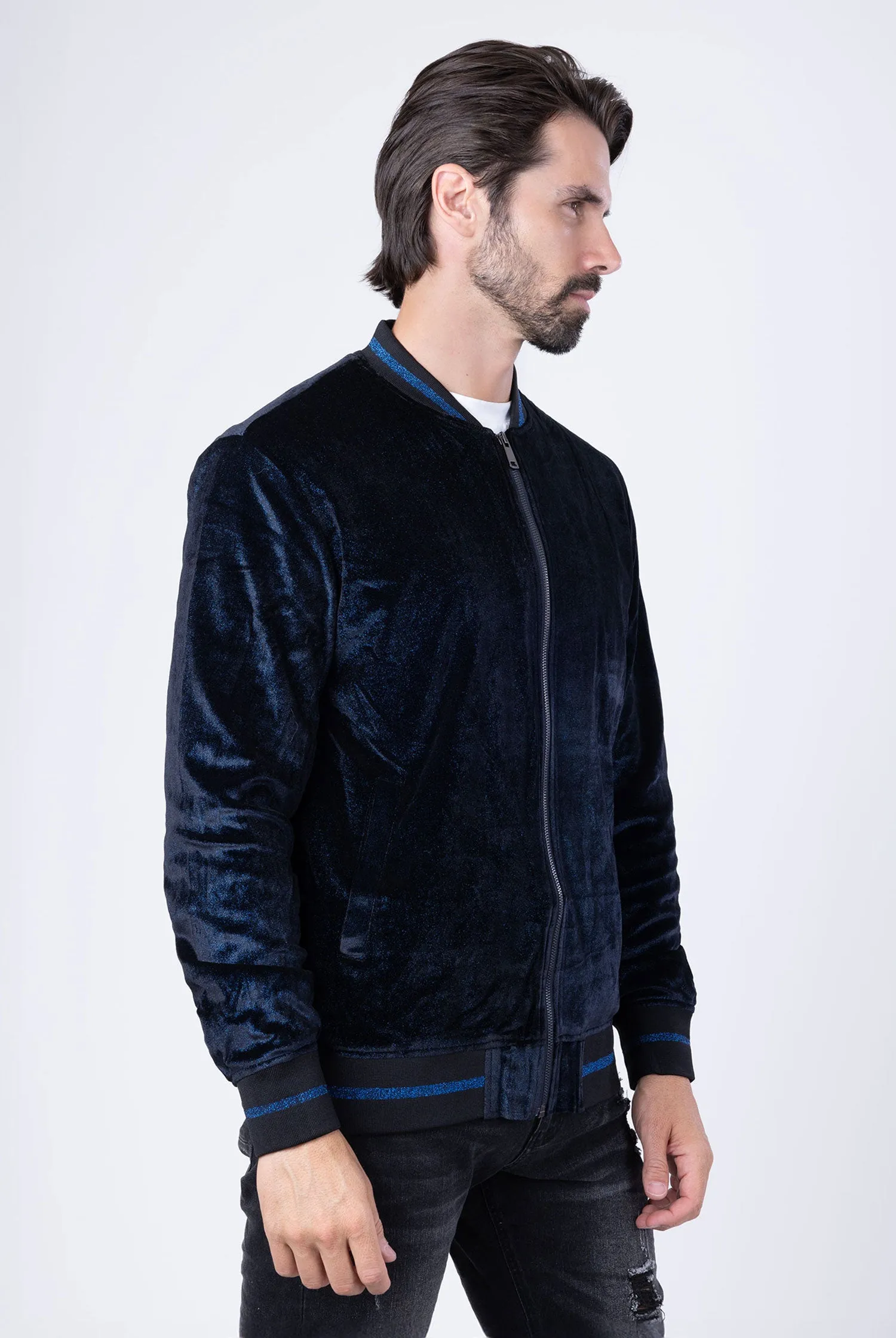 Drip Velour Bomber Jacket