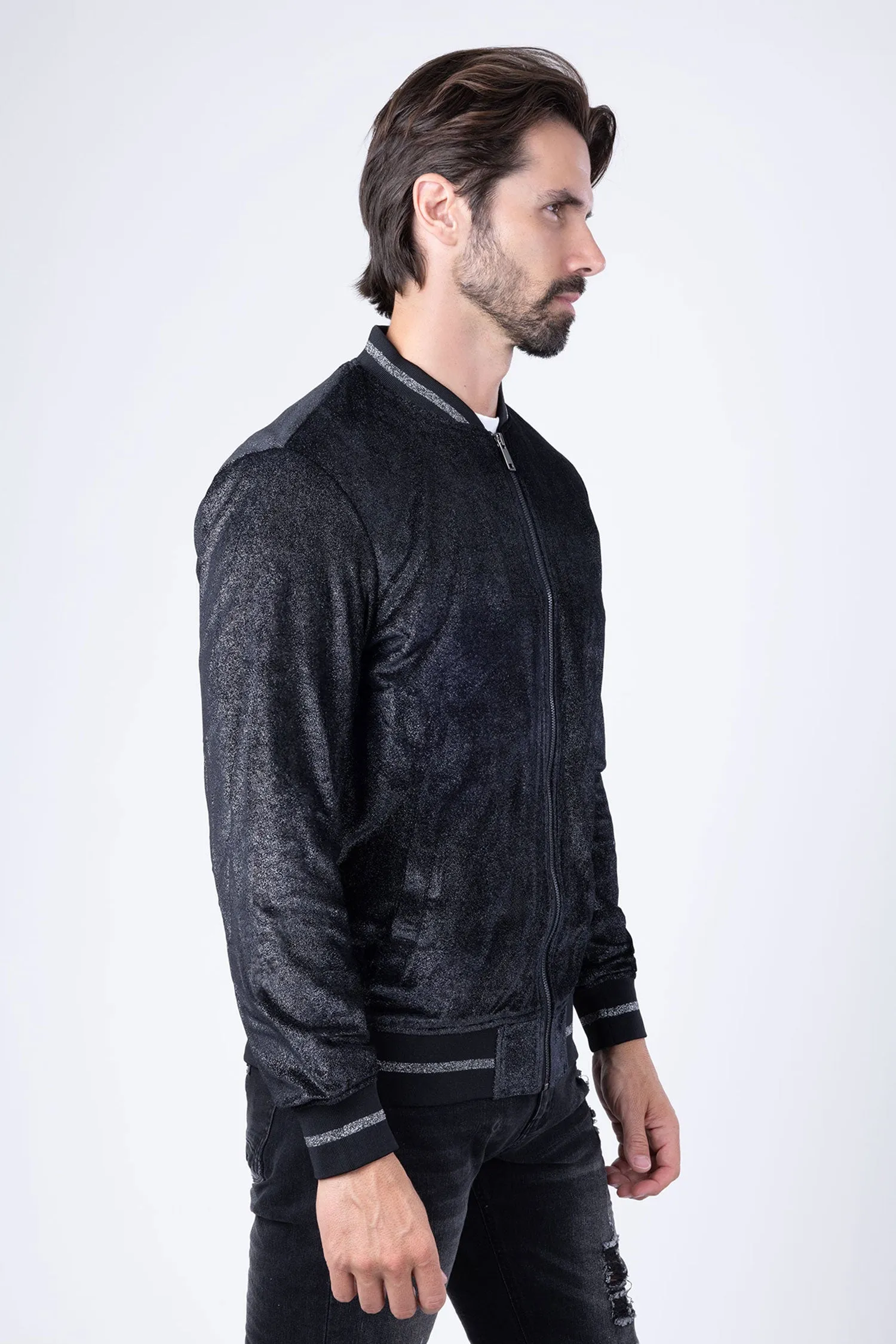 Drip Velour Bomber Jacket