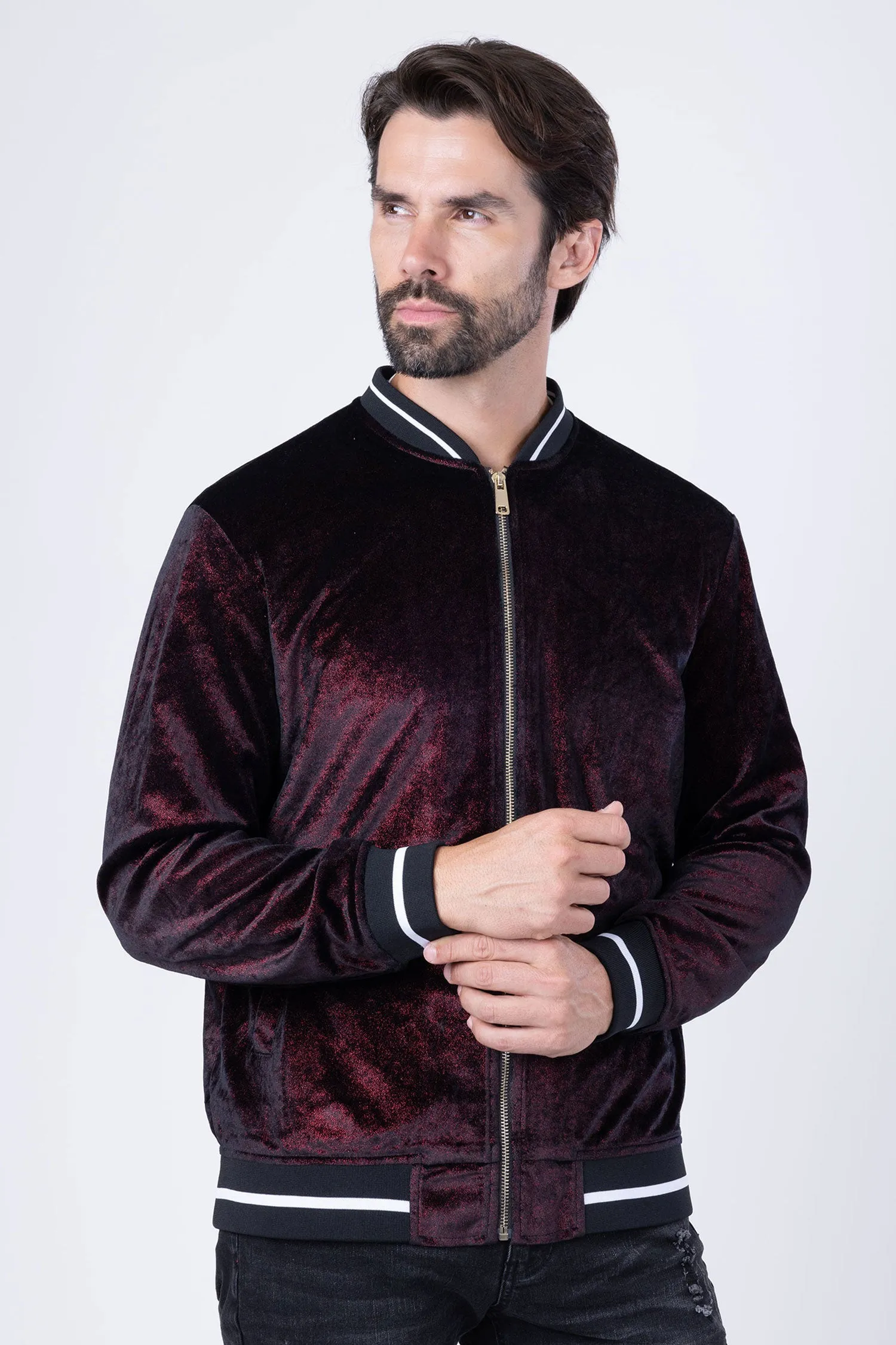 Drip Velour Bomber Jacket
