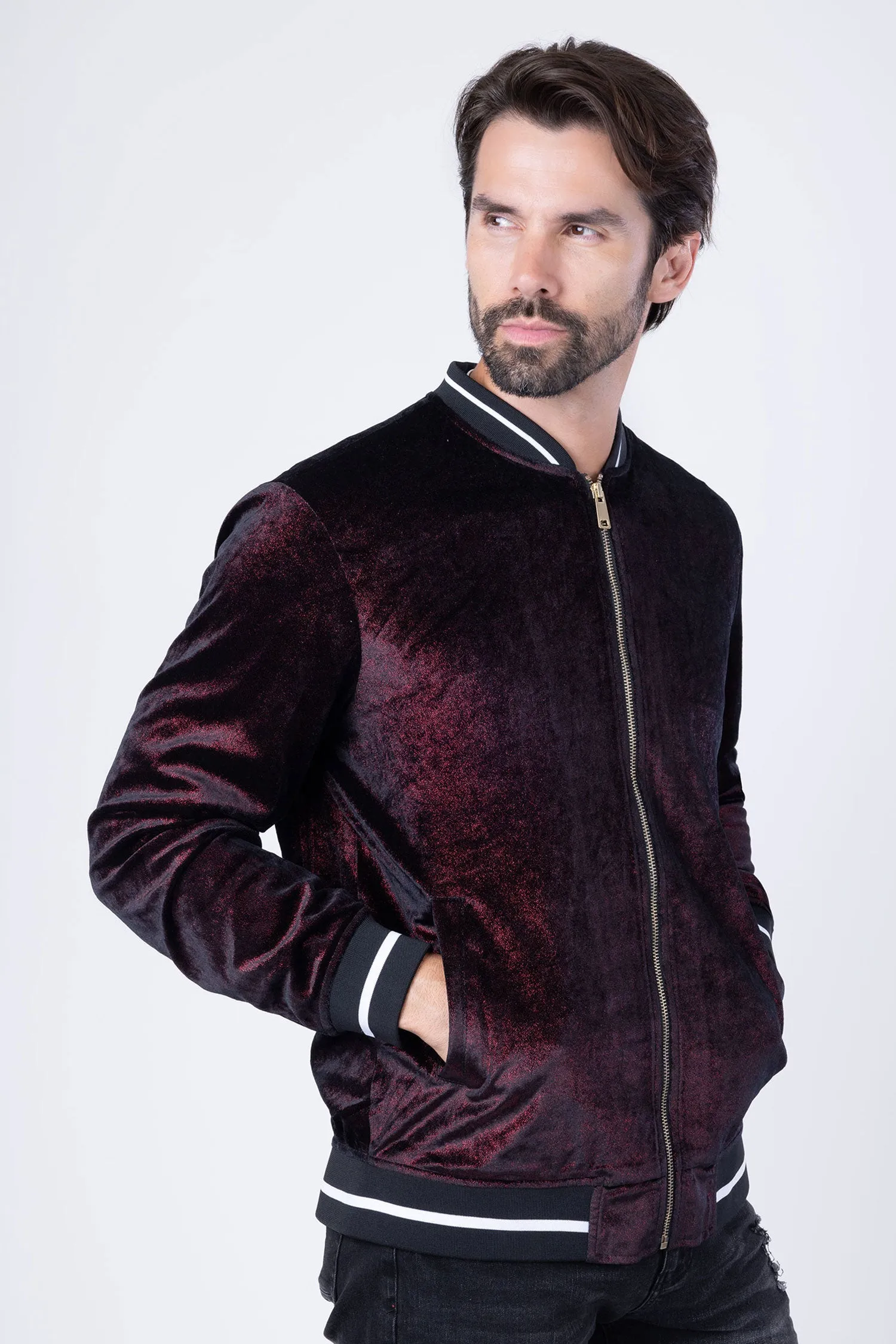 Drip Velour Bomber Jacket