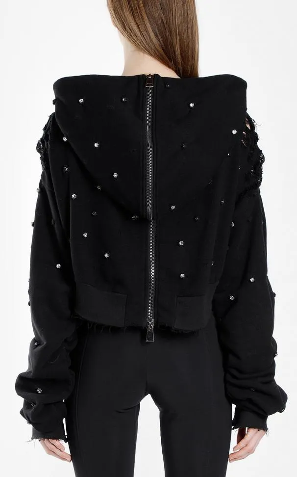 Embellished Hooded Sweatshirt