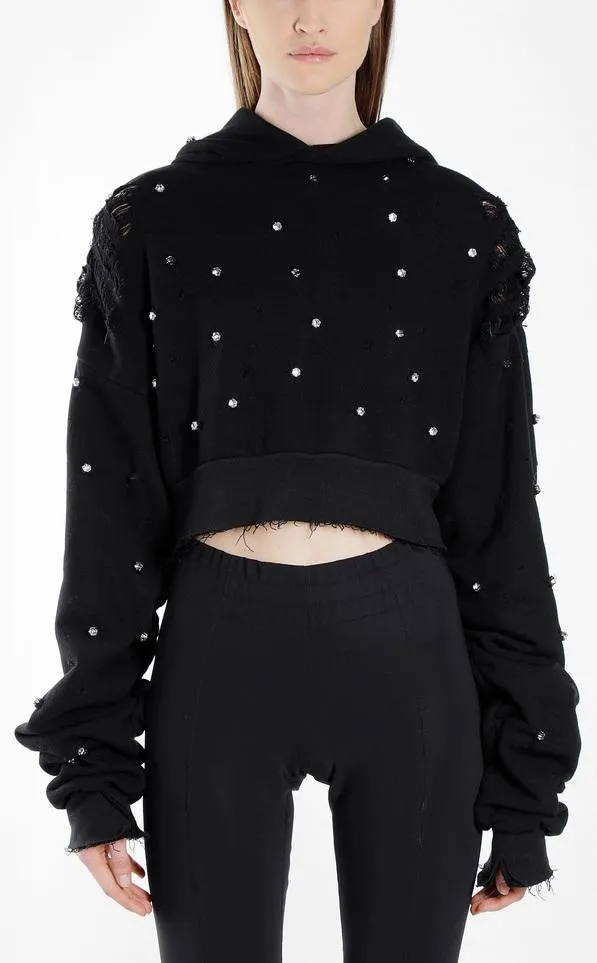 Embellished Hooded Sweatshirt