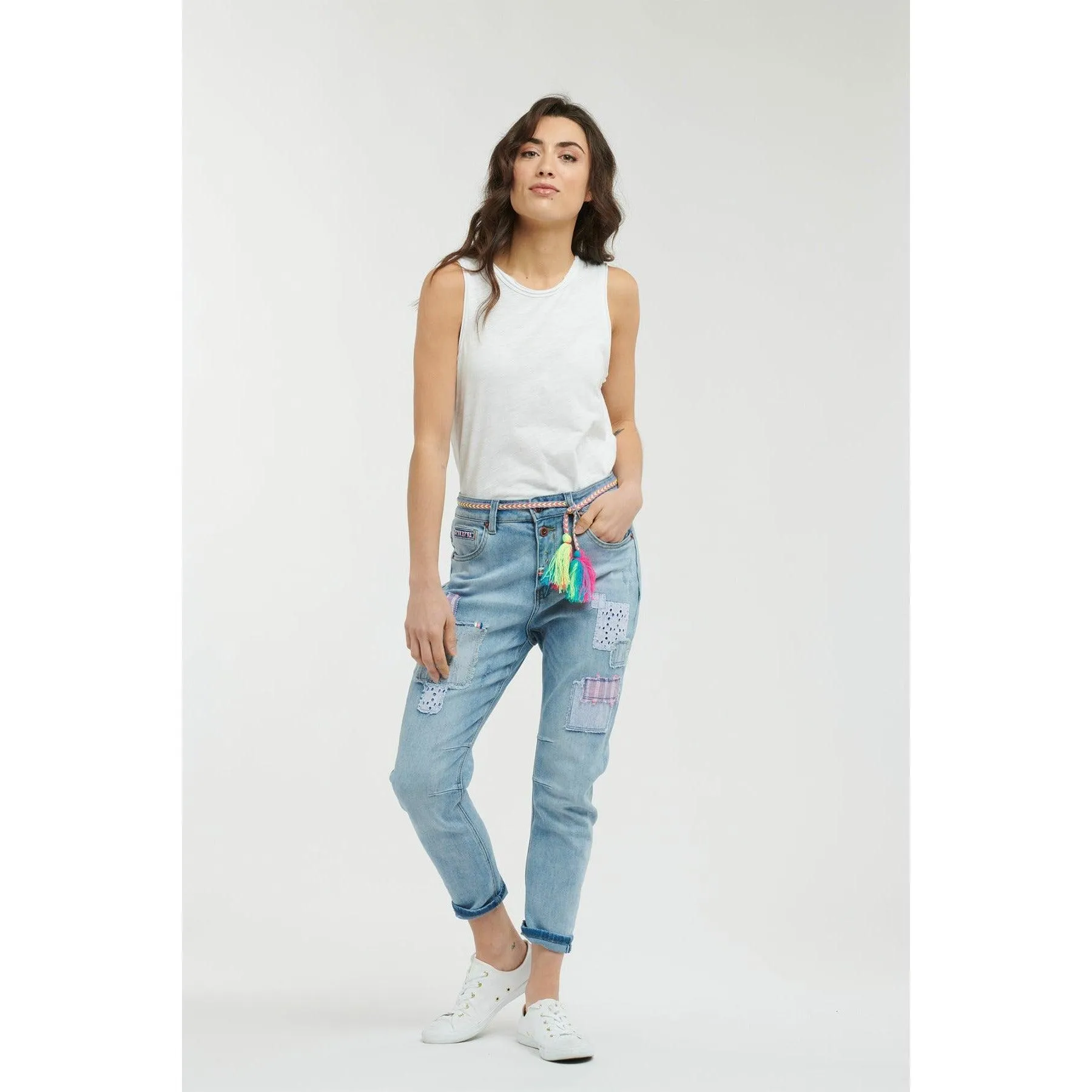 Fluro Patch Sophie Jean - Light Denim