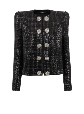 Glittery tweed jacket