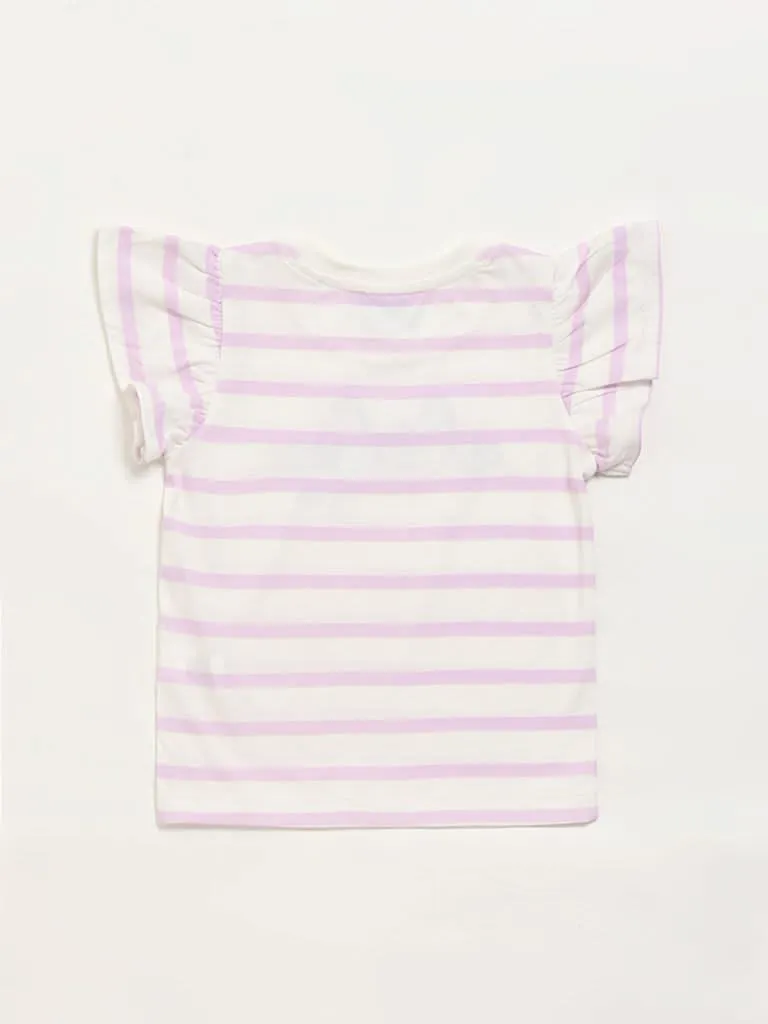 HOP Kids Lilac Striped Top