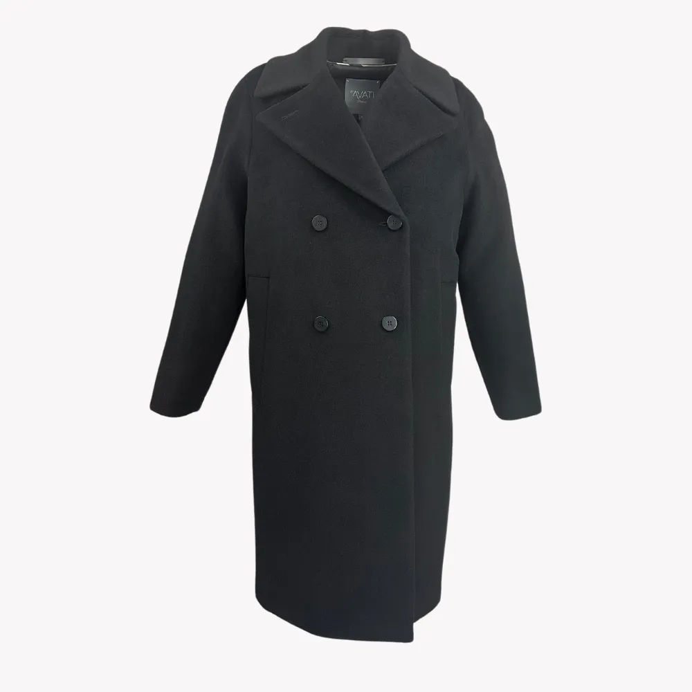 InAvati Double Breasted Coat - Black