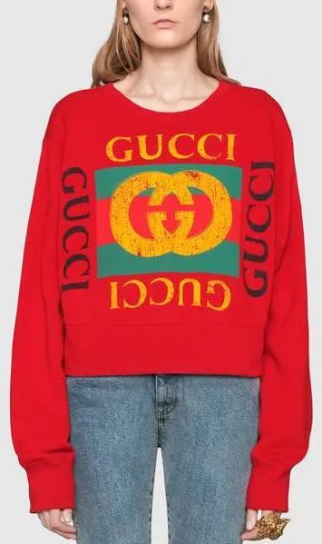 Logo Sweatshirt with Embroidery, Red