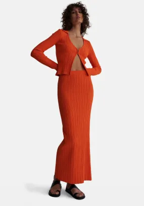 LOLA MAXI SKIRT ORANGE