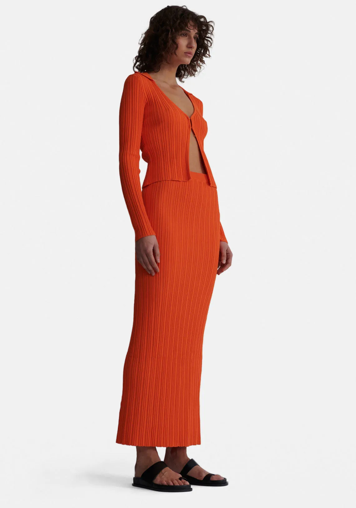 LOLA MAXI SKIRT ORANGE