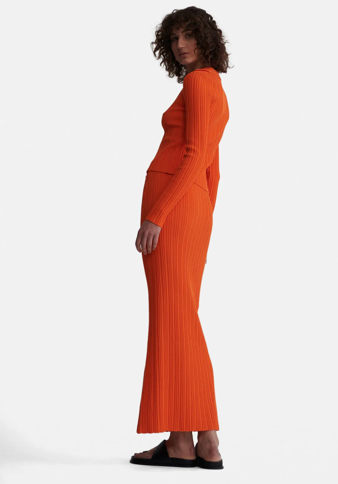 LOLA MAXI SKIRT ORANGE