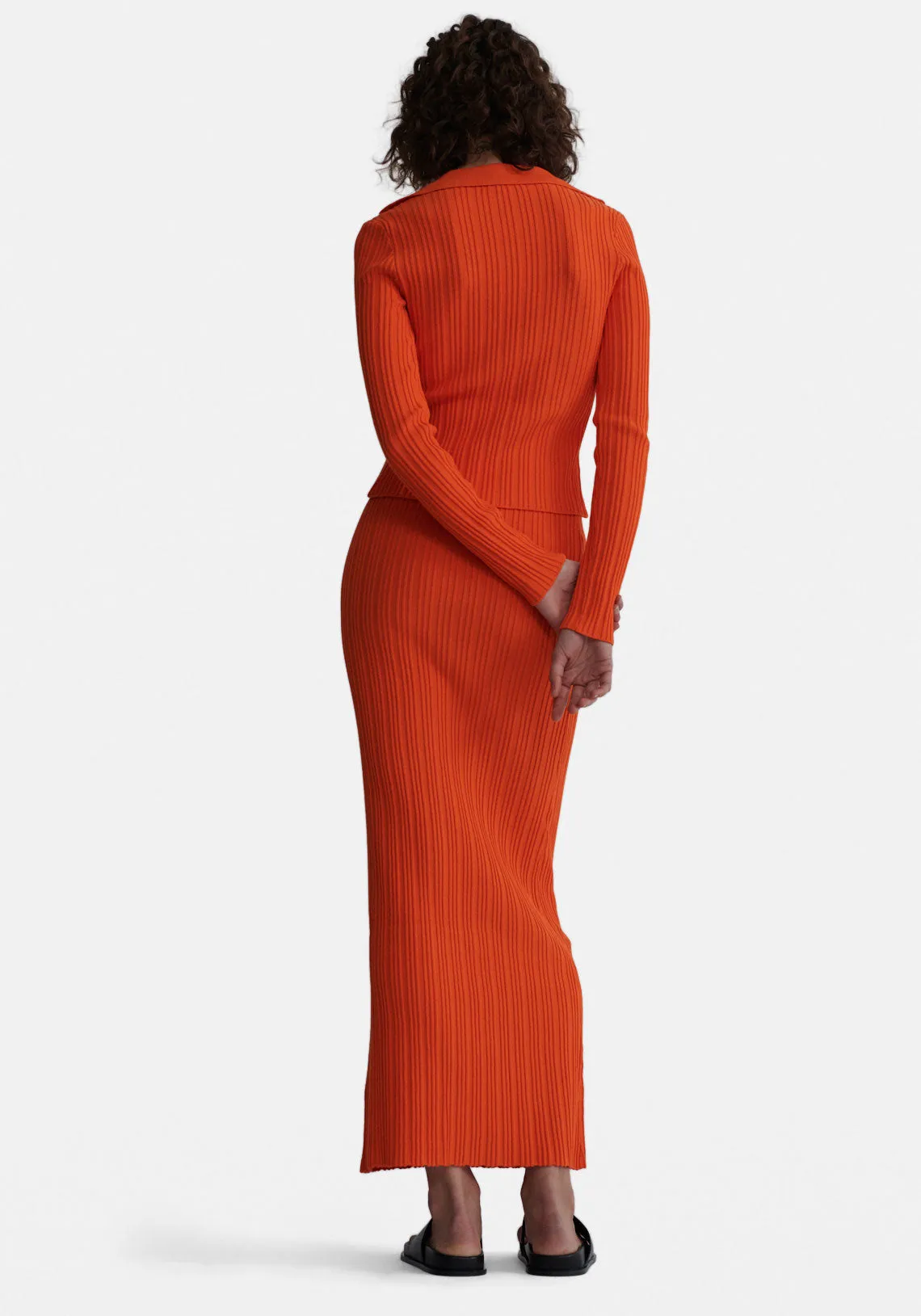 LOLA MAXI SKIRT ORANGE