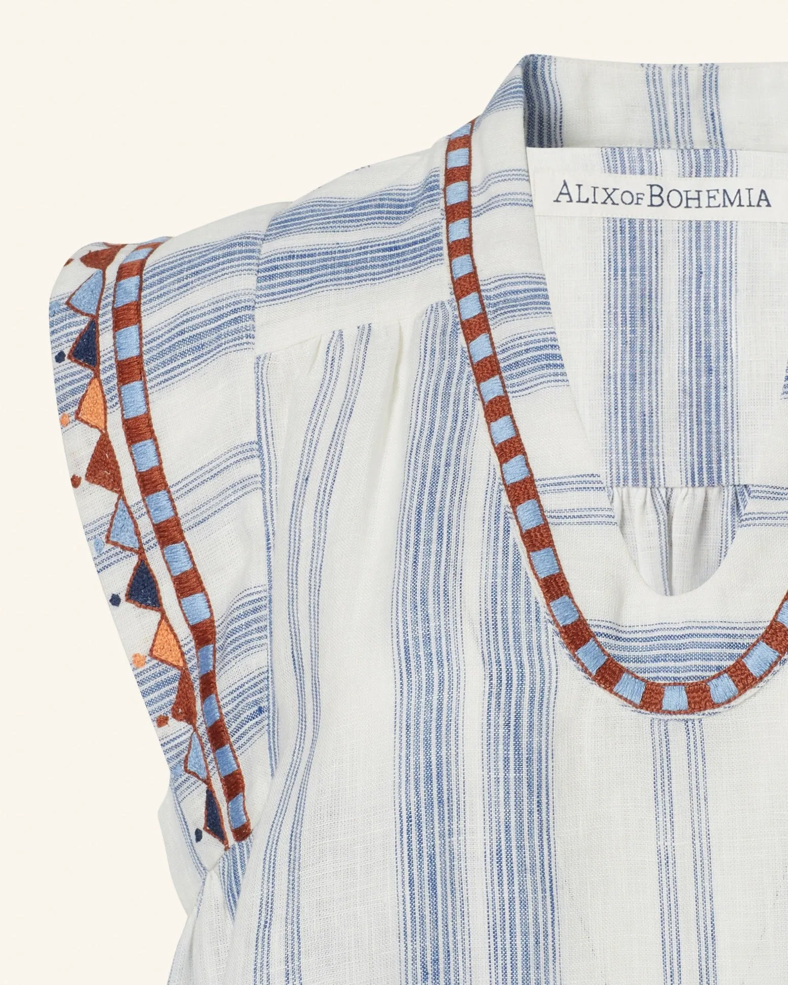Nehru Pacific Embroidered Top
