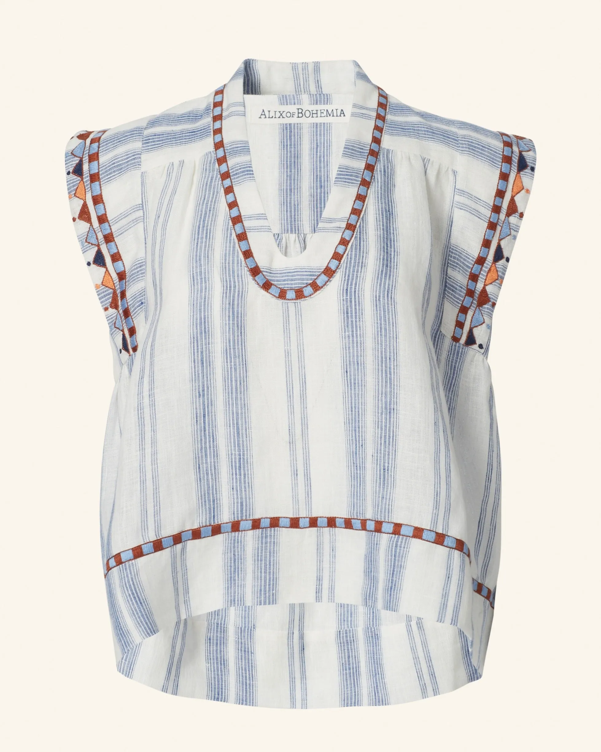 Nehru Pacific Embroidered Top