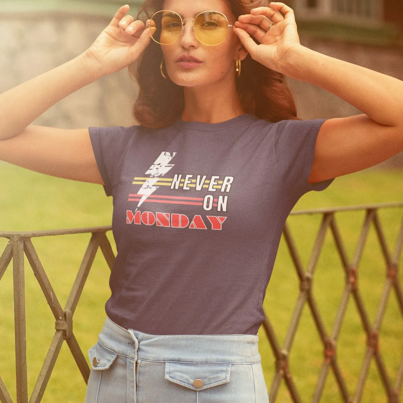 Never On Monday Heavy Cotton Tee