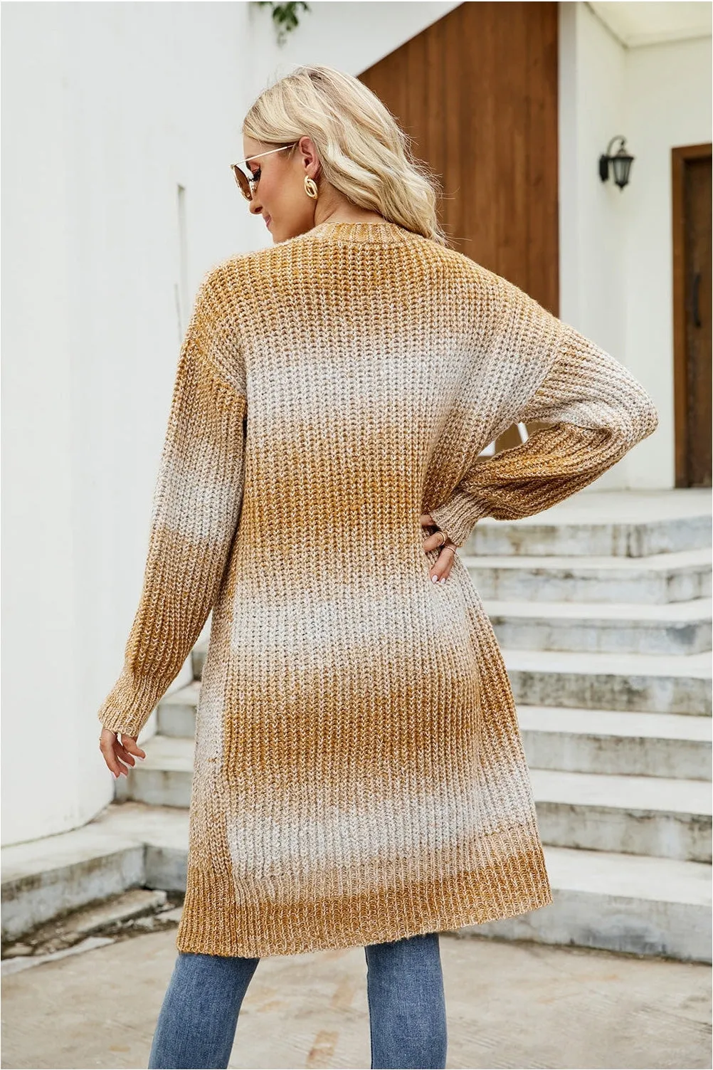 NicholesGifts Women Gradient Open Front Cardigan