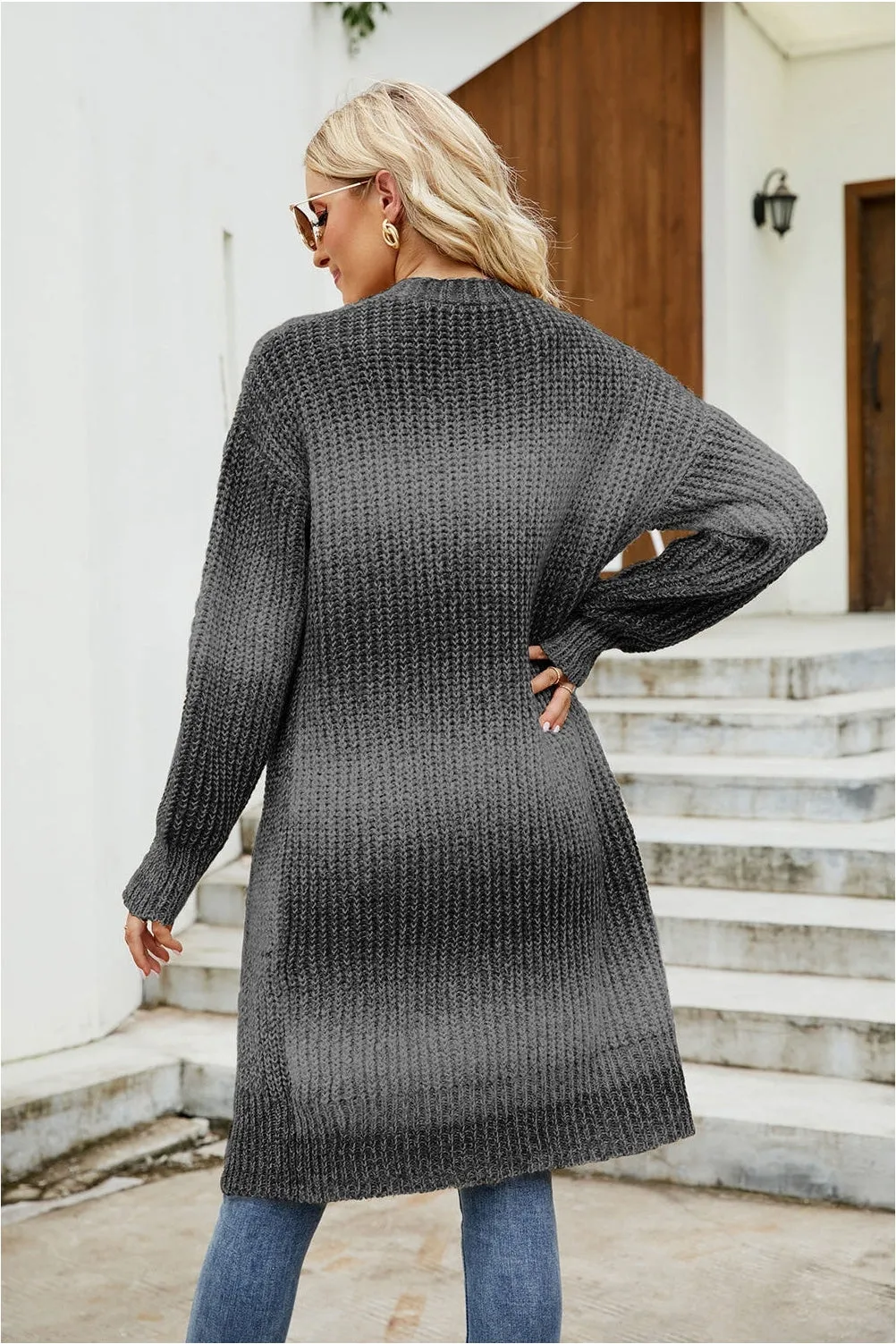 NicholesGifts Women Gradient Open Front Cardigan