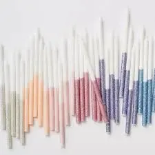 Ocean blue Glitter long Party Candles