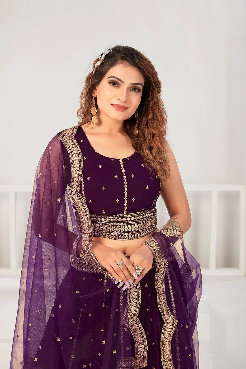 Party Wear Exclusive Designer Viscose Georgette Lehenga Choli
