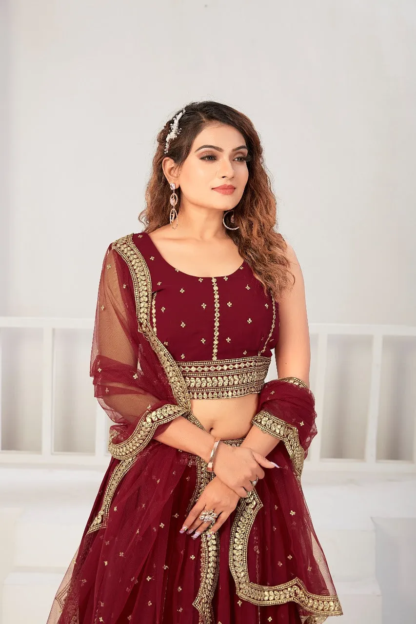 Party Wear Exclusive Designer Viscose Georgette Lehenga Choli