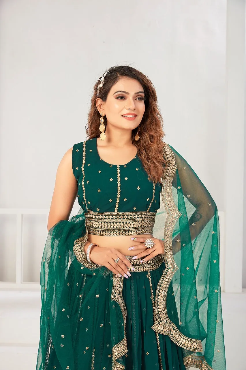 Party Wear Exclusive Designer Viscose Georgette Lehenga Choli