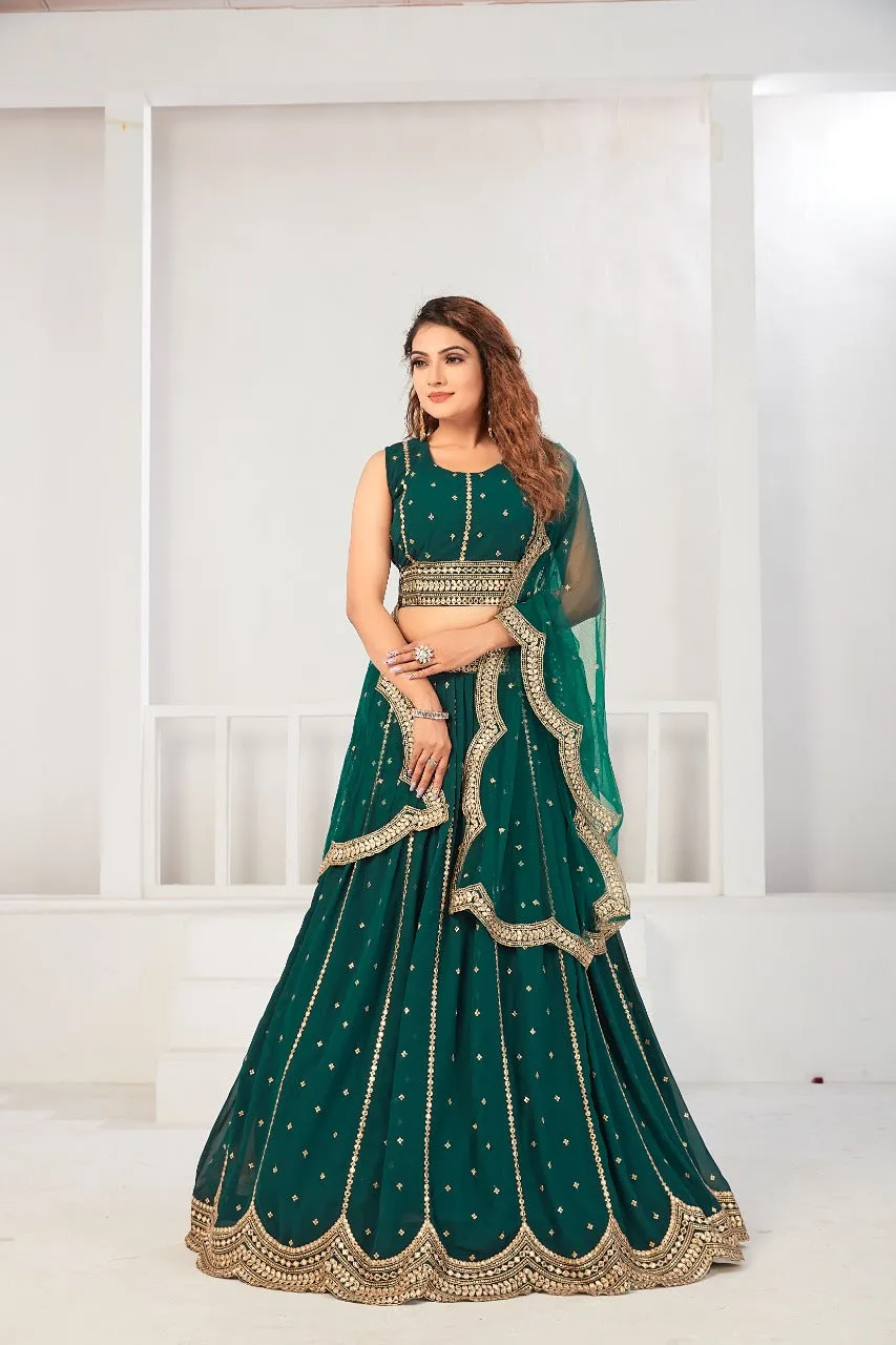 Party Wear Exclusive Designer Viscose Georgette Lehenga Choli