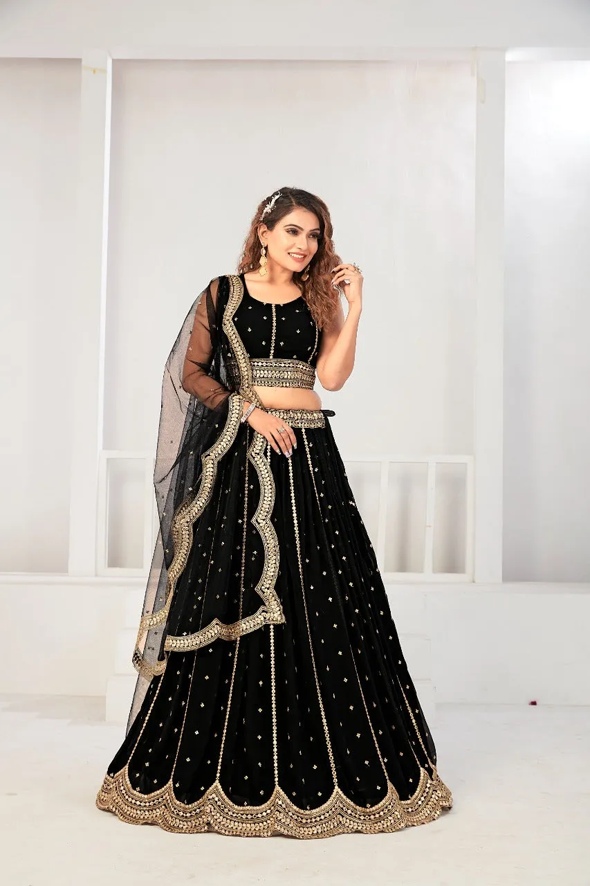 Party Wear Exclusive Designer Viscose Georgette Lehenga Choli