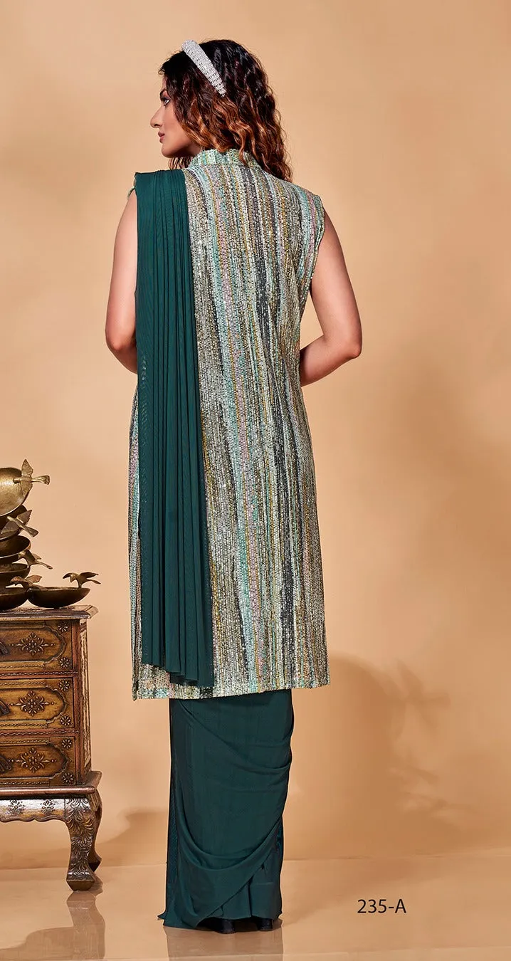 PARTY WEAR READYMADE SAREE D.NO 235-A