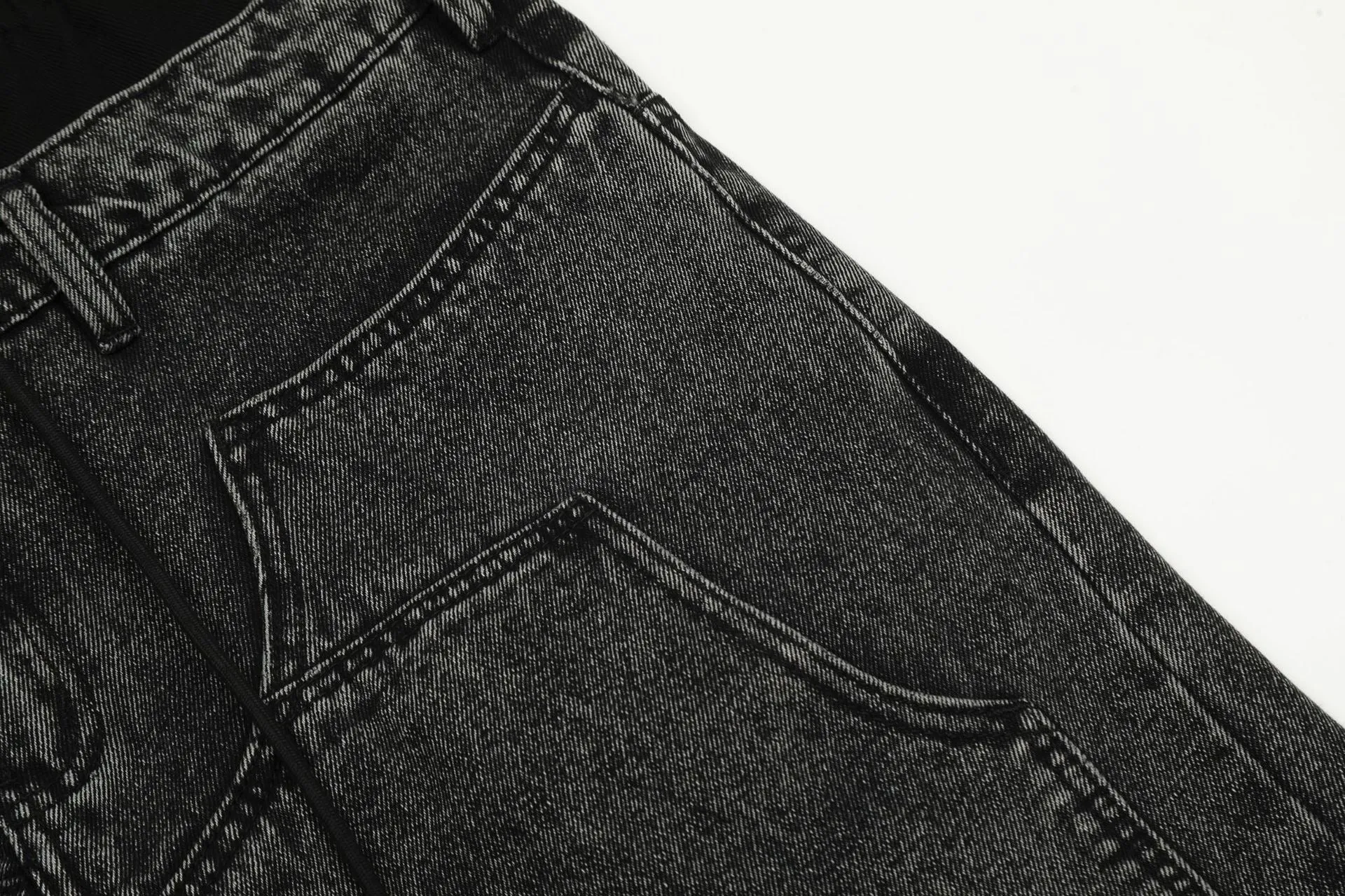 Patchwork Drawstring Jeans