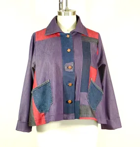 Patchwork Swing Denim Jacket