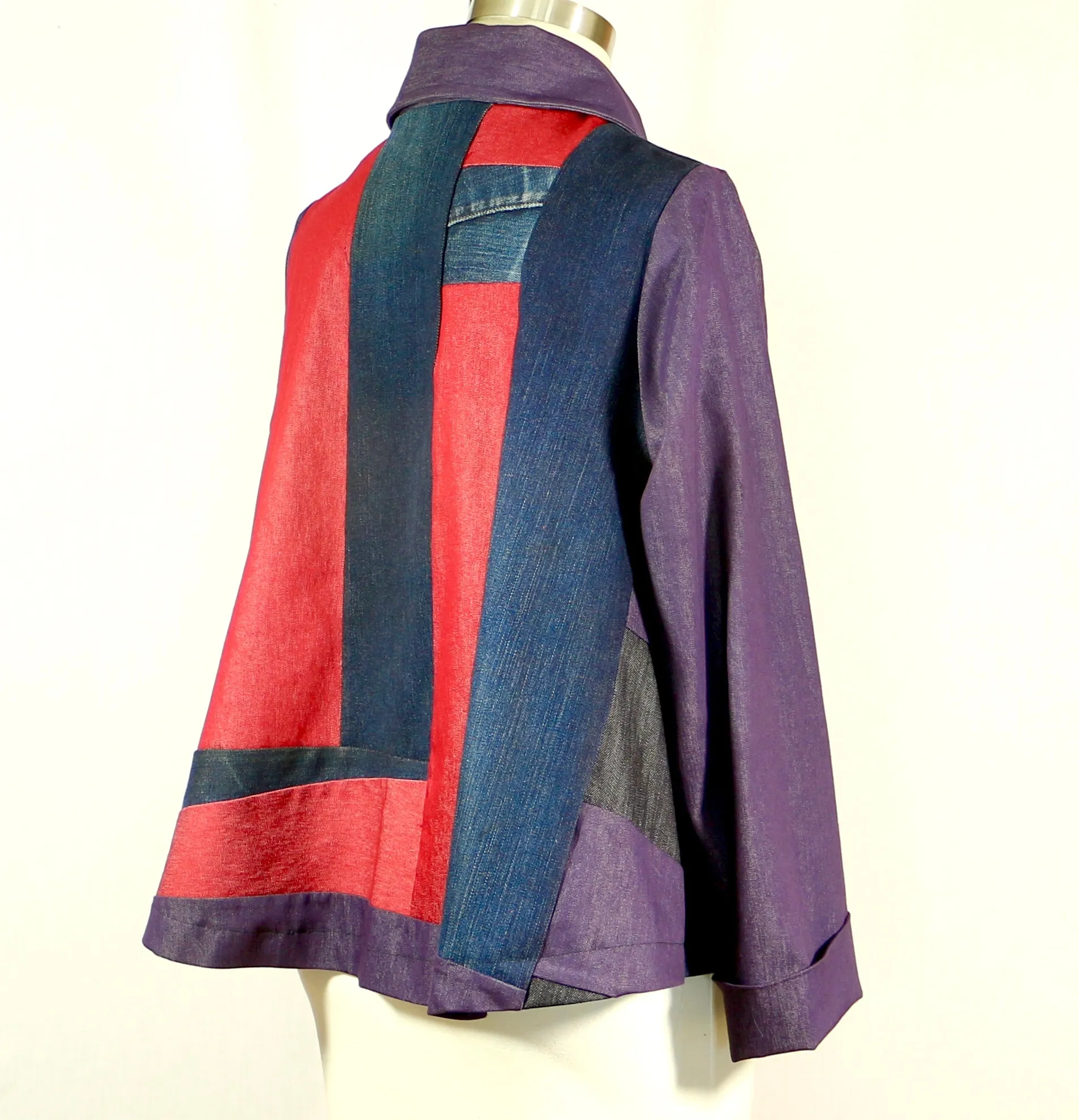 Patchwork Swing Denim Jacket
