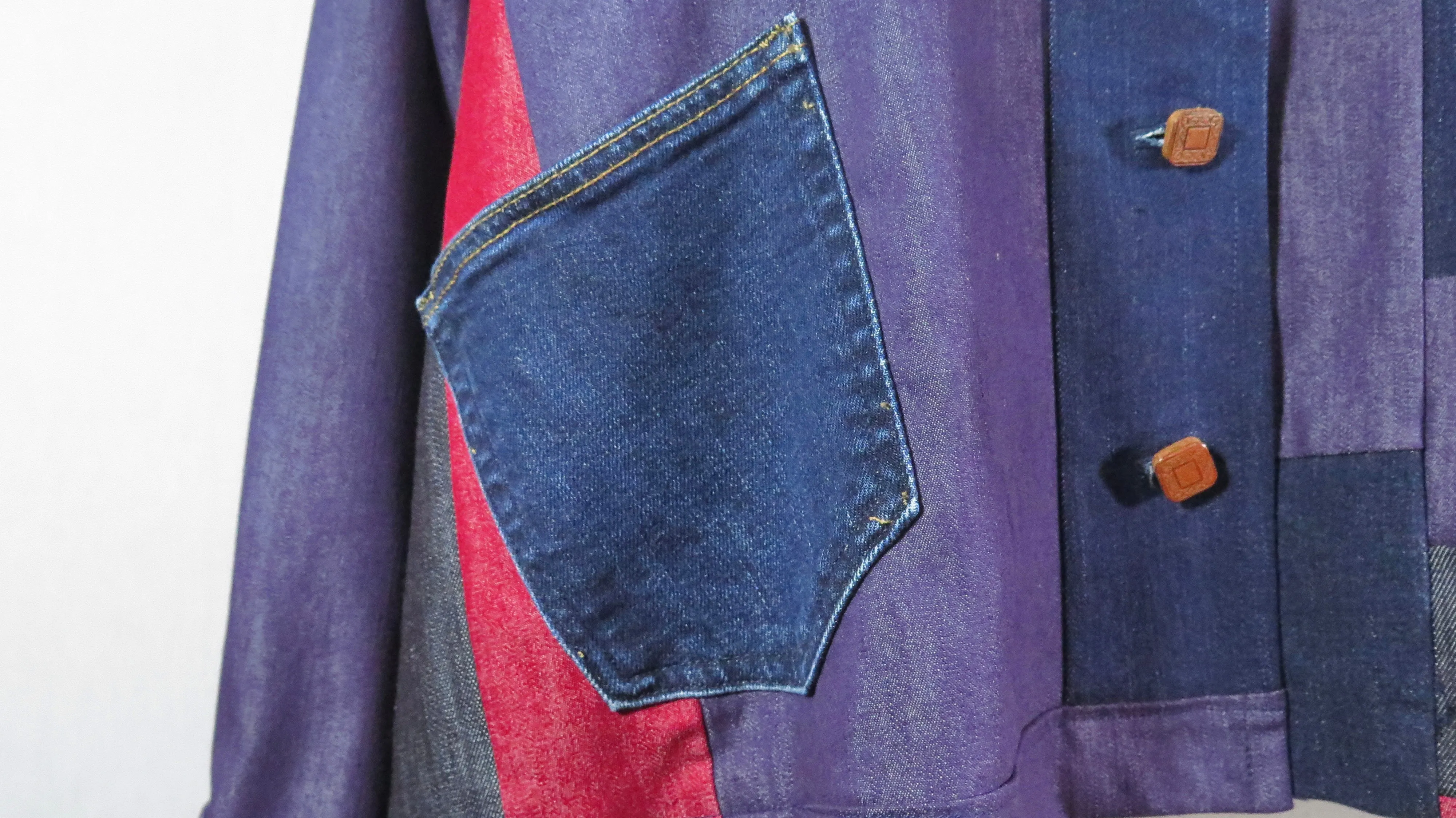 Patchwork Swing Denim Jacket