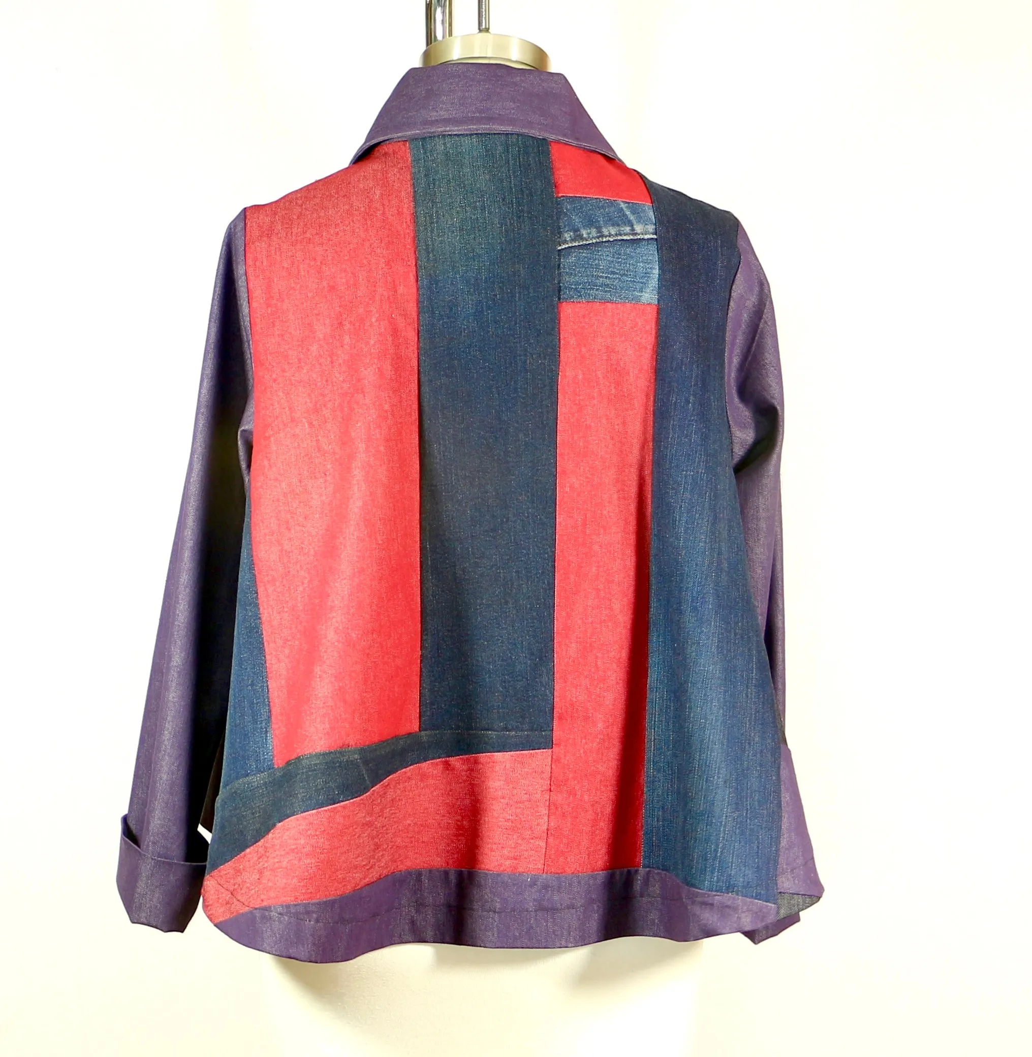 Patchwork Swing Denim Jacket
