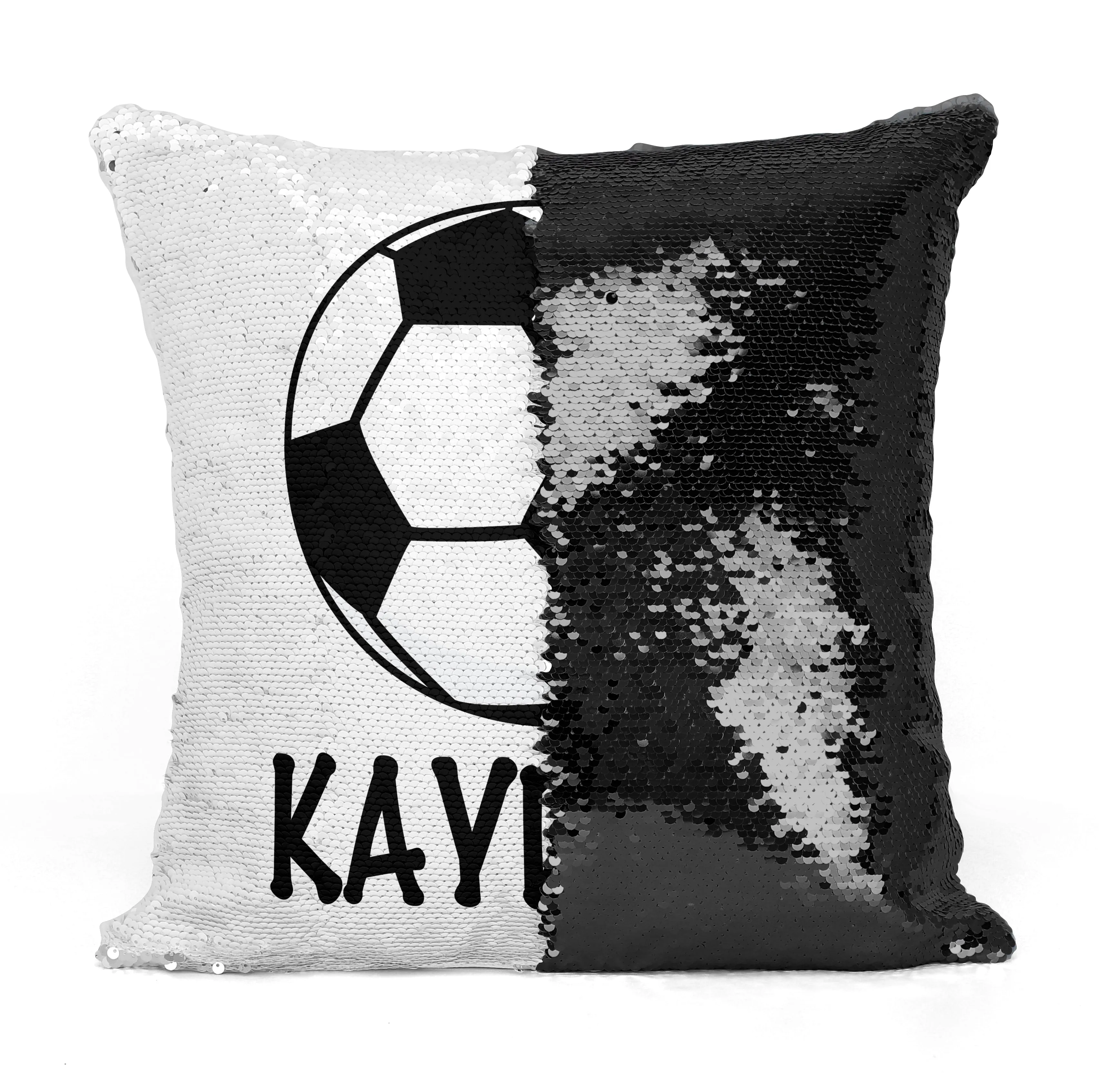 Personalized Soccer Mermaid Sequin Flip Pillow - Choose Your Image