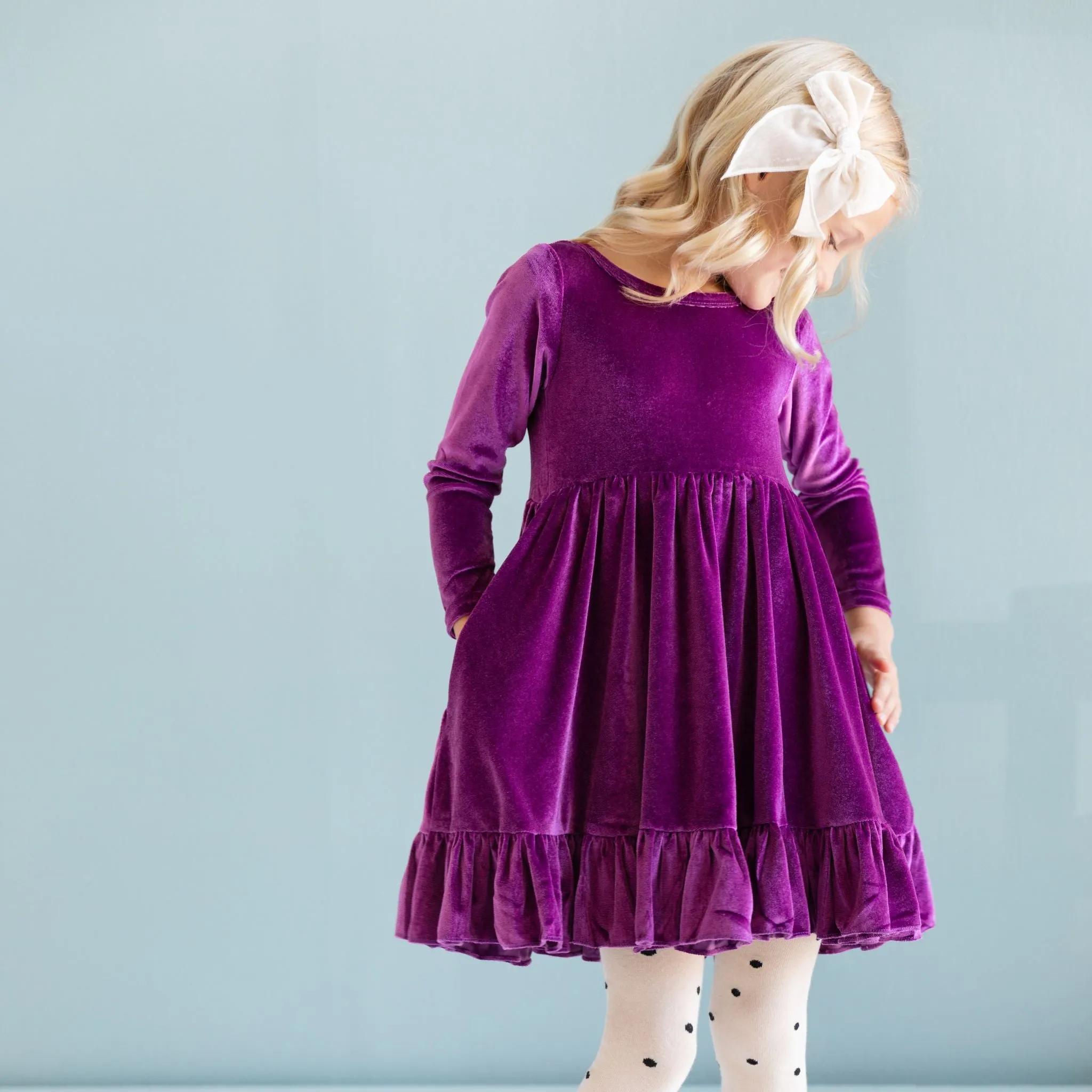 Plum Velvet Charm Dress