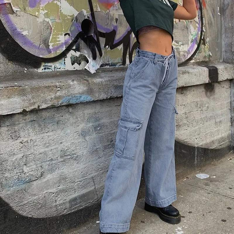 Pockets Patchwork Jeans