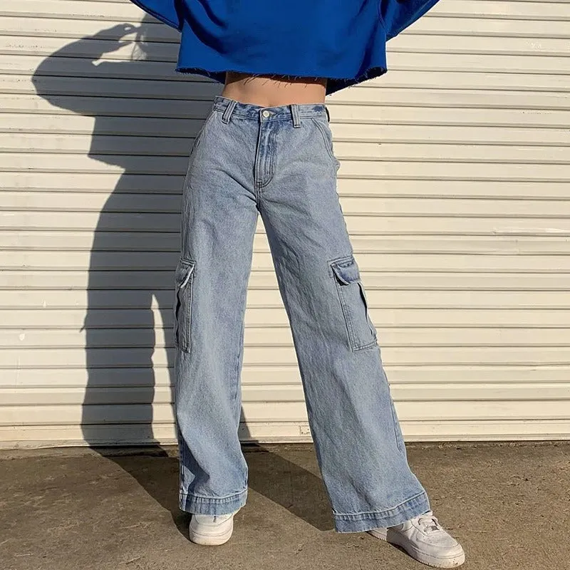 Pockets Patchwork Jeans